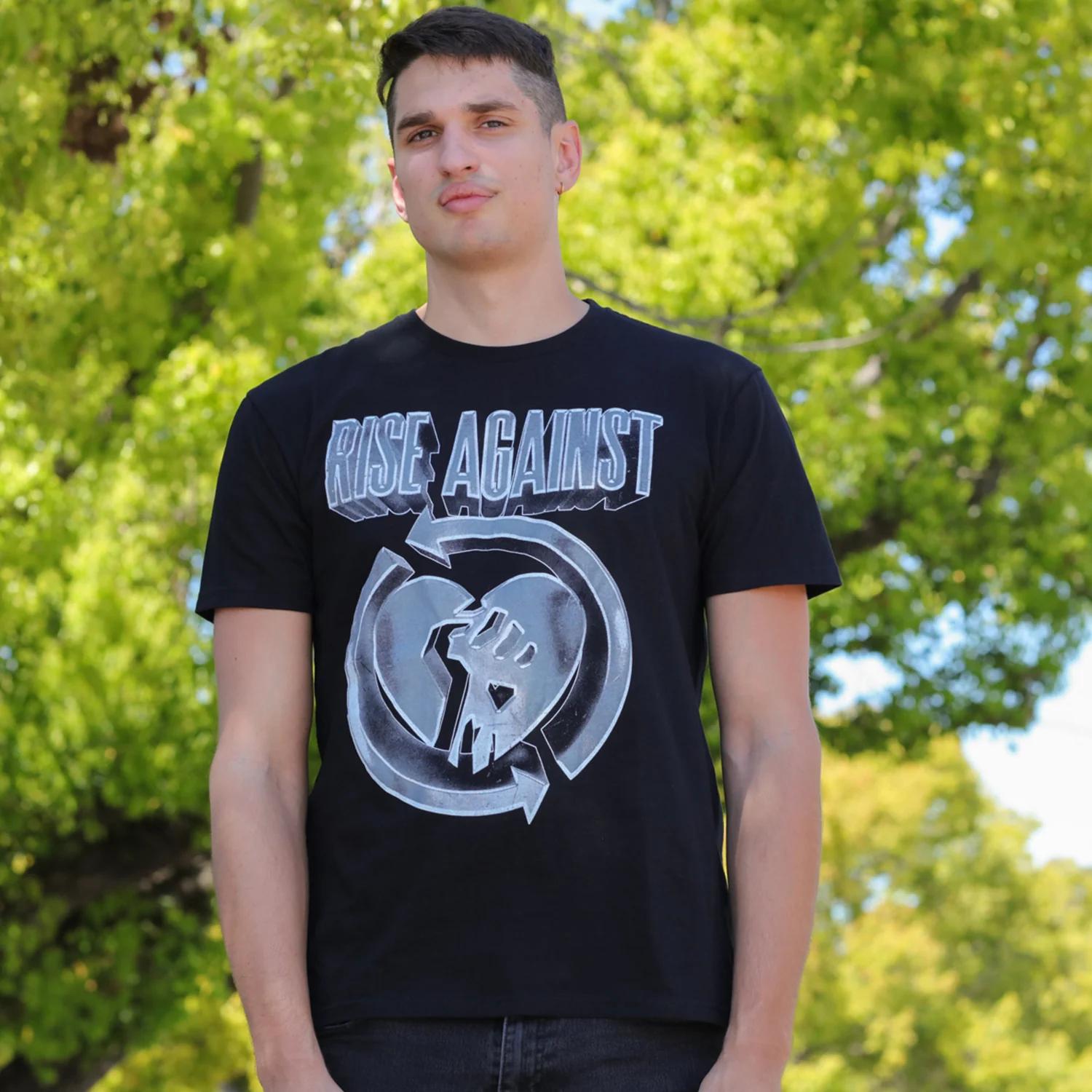 

Fashion Hip Hop Usa Rise Against Punk Band Graphic Unisex Womens Cotton TShirt Streetwear Vintage Fashion Unisex Summer Casual Tee M