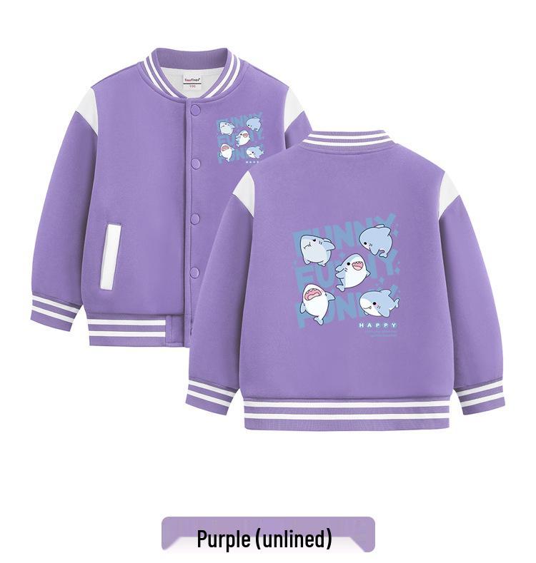Baseballjacke mit Fleecefutter für Jungen: 2026 Neue Herbst-/Winter-Dicke Warme Lässige Oberbekleidung