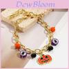 Heißverkauf Halloween Kürbis Totenkopf Anhänger Armband Set Für Frauen