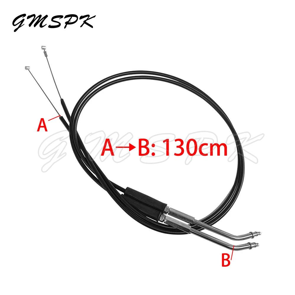 1 Set Motorcycle 180cm Clutch Line 130cm Lengthened Throttle Cable Fit for Harley Sportster 883 1200 Dyna Softail Heritage Road