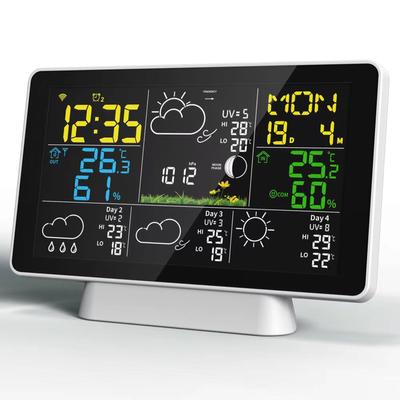 WIFI-Wetterstation, kabellos, für drinnen und draußen, Hygrometer, Thermometer, Temperatur- und Luftfeuchtigkeitsanzeige