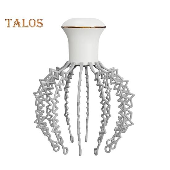 

Беспроводной массажер для головы Octopus с несколькими режимами массажа, регулируемым эргономичным дизайном, электрический массажер для кожи головы со съемными когтями белый