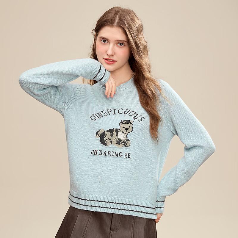 Betu Women's 2025 Winter Cute Pet Slimming Sweater