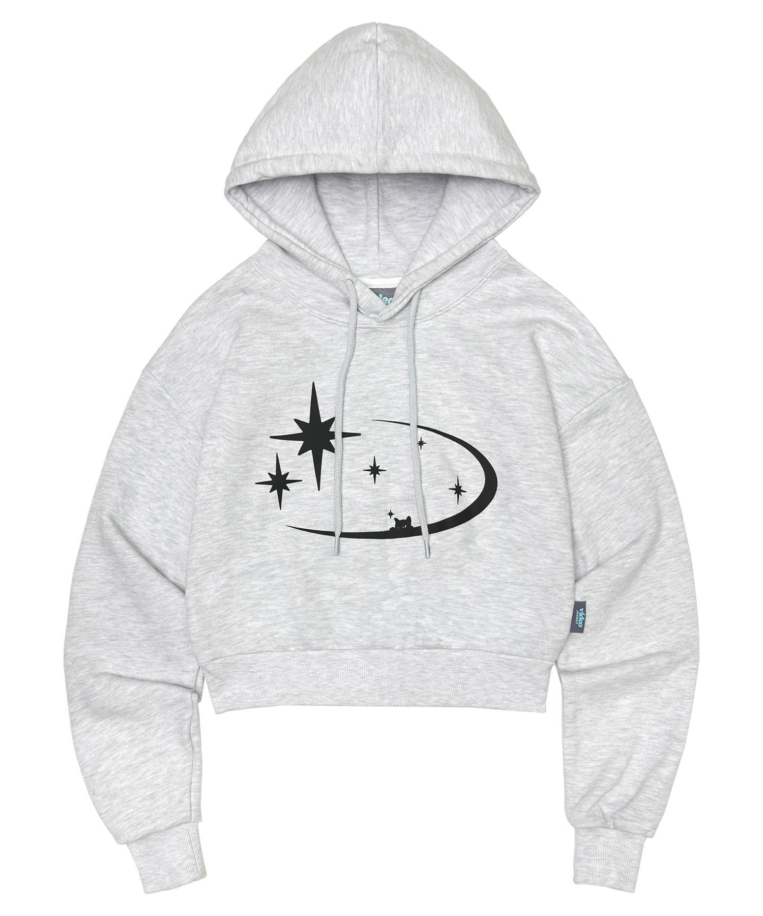 Video Jaki Byeolbada Crop Hoodie [Gray] Grey/Free