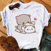 Peach And Goma Mochi Cat Animal Print Tshirt Femme Harajuku Shirt Streetwear Women Short Sleeve Gifts Tshirt Women Clothing