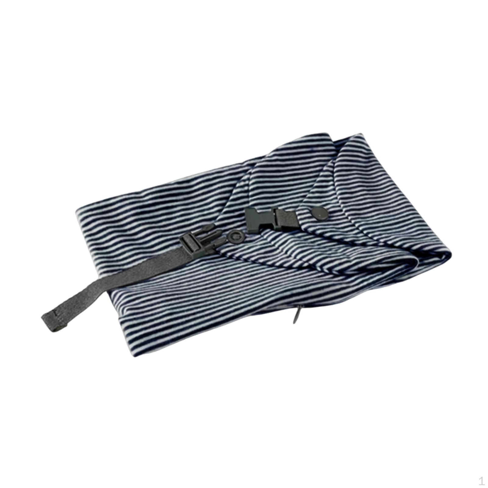 

Fillable Travel Pillow Cover Neck with Clothes Accessories Traveling Dark Blue Grey