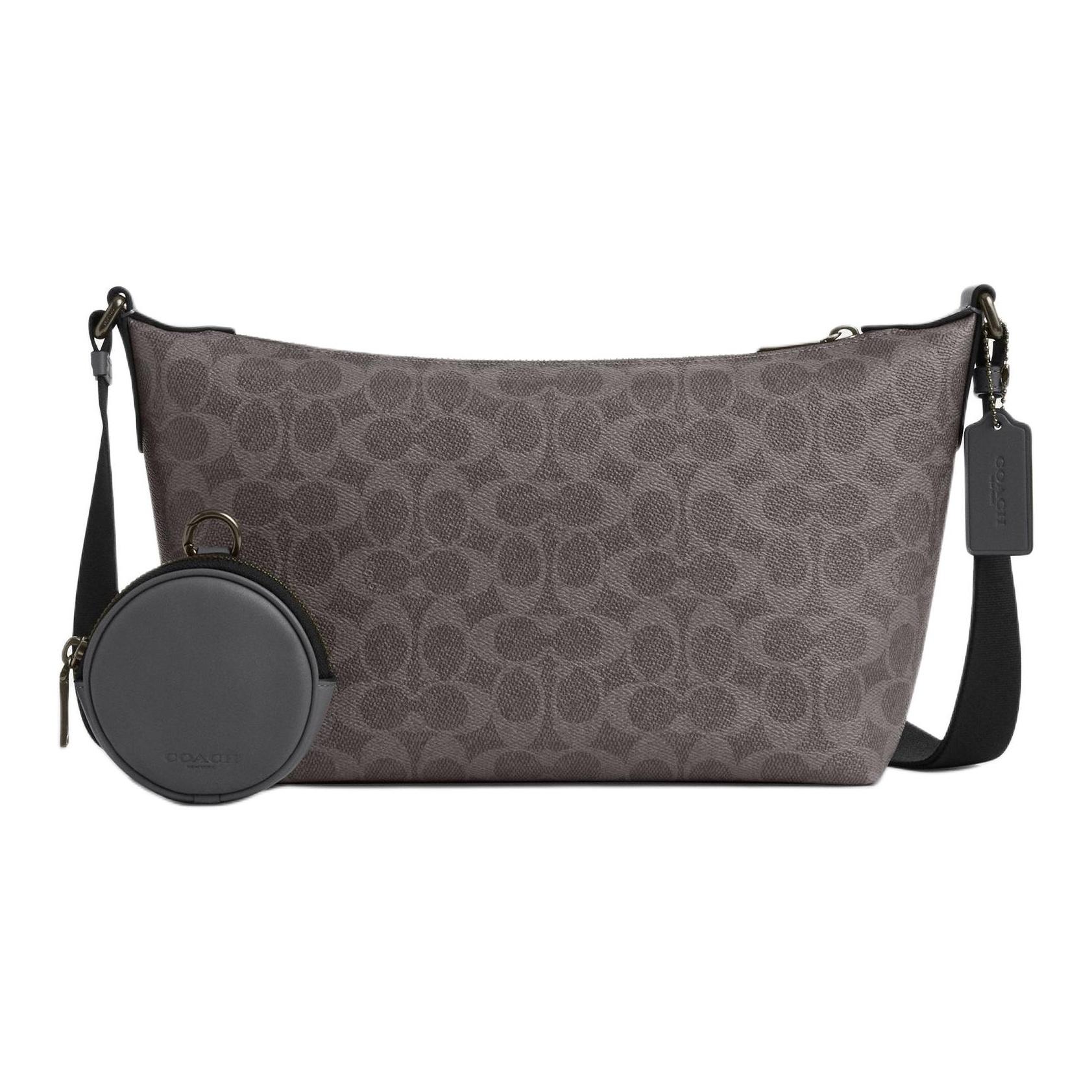 

Coach Finn 25 Brand Print Shoulder Bag Unisex Shoulder Bag Gray CCG21-QBYFT Basic Set (Bag+Dust Bag)