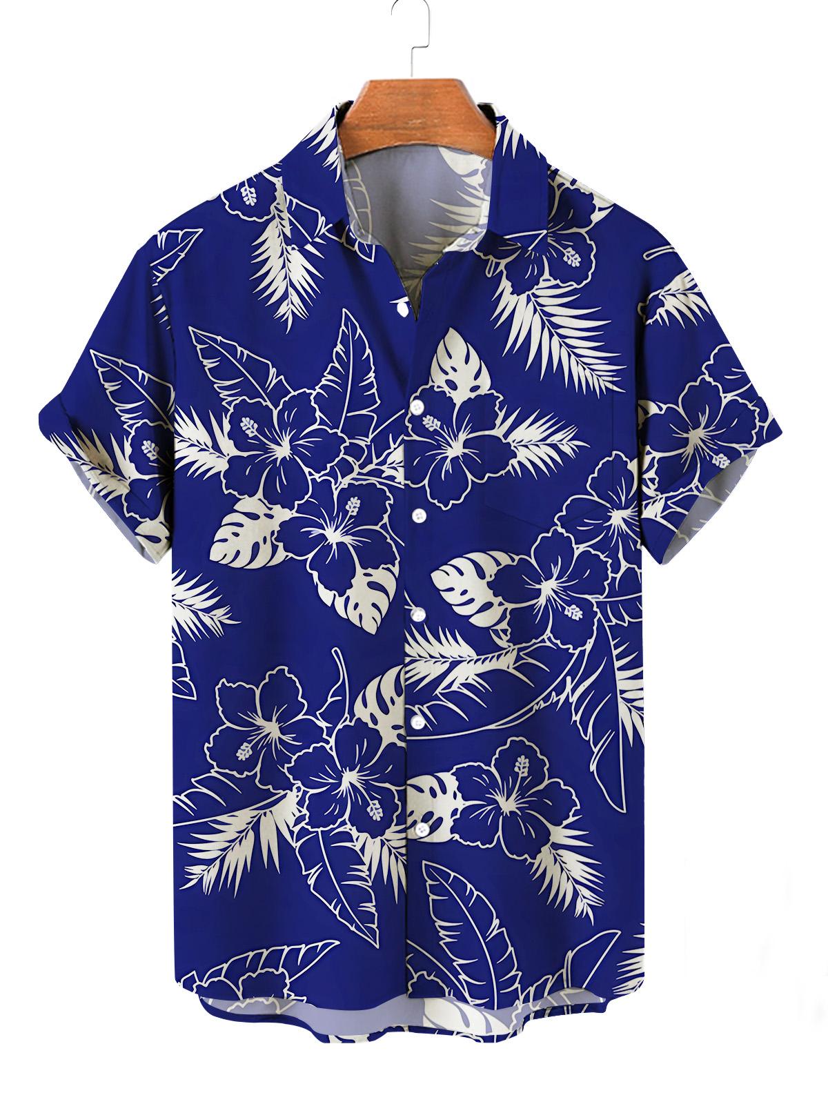 

Летние мужские гавайские рубашки с цветочным принтом, повседневные рубашки с коротким рукавом для отдыха, рубашки с воротником на пуговицах, модная мужская одежда 5XL
