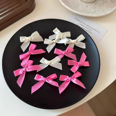 4cm Ballet-Style Multicolor Bow Hairpin - Cute Dopamine Ribbon Clip for Braided Hair