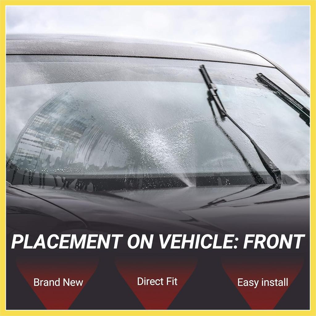 Windshield Washer Nozzle for Chevrolet Traverse Durable No.25823360 Windscreen Washer Sprayer Nozzle Black Front with Hose and Connectors 1 Set