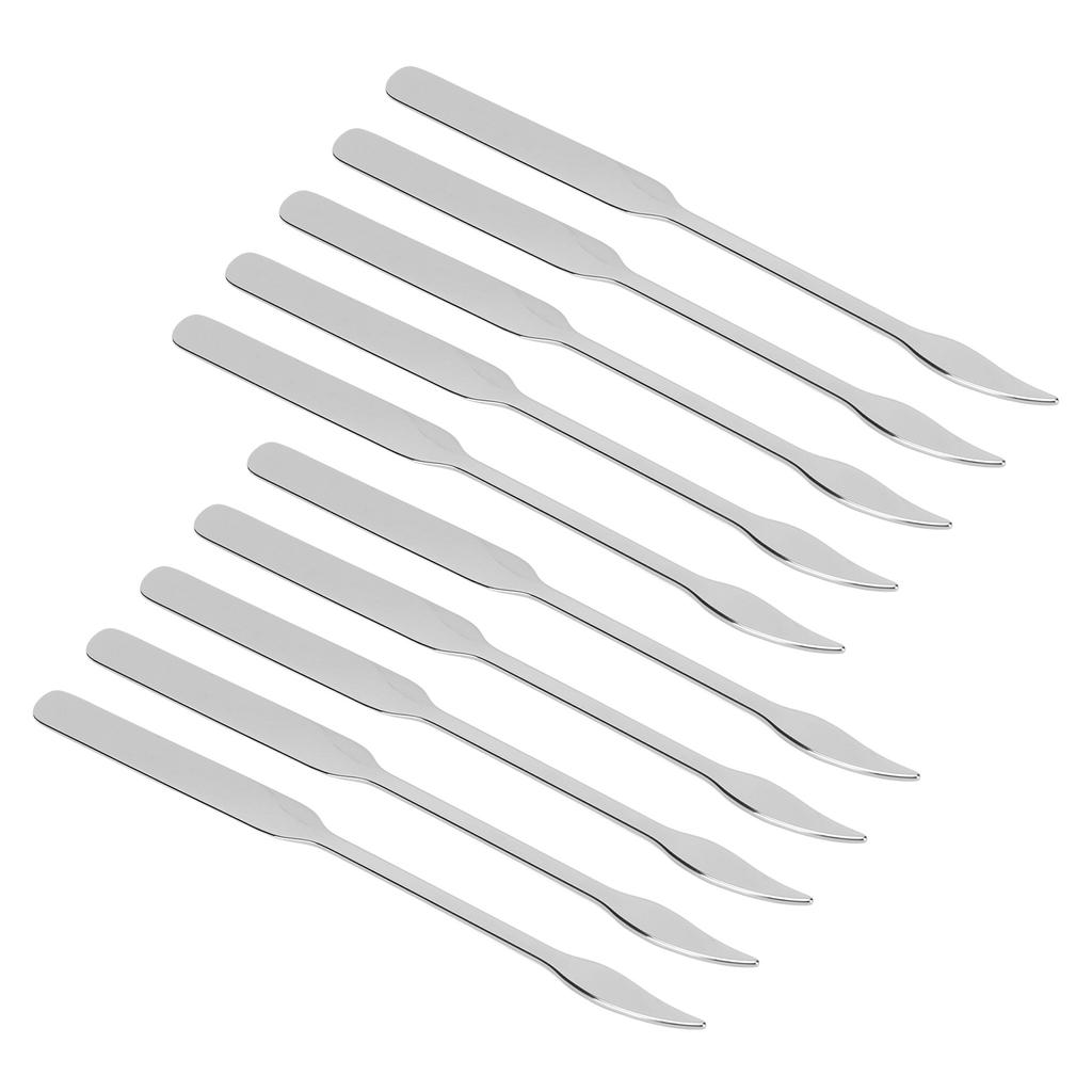 10 ks nerezová ocelová špachtle na make-up s dvojitým koncem pro make-up příslušenství