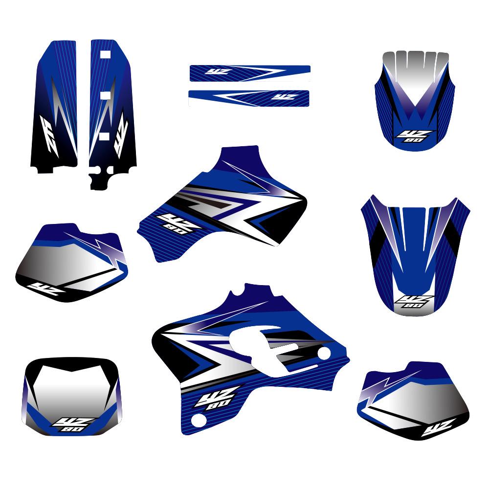 Водонепроницаемый декоративный набор наклеек для Yamaha YZ80 (1993-2001) Мотоцикл Thick Crystal Film - 29mil