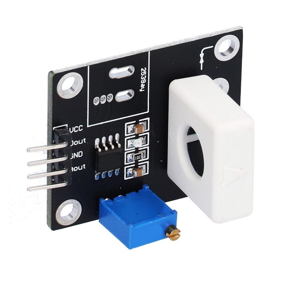 WCS1600 Hall Current Sensor DC100A with Indicator Light Current Sensor Module DC5V for LM393 Operational Amplifier