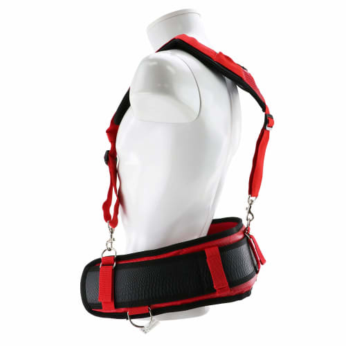 SK11 Red Support Belt Set with Mesh Backing and Non-Slip Finish (SKC2-8RD)