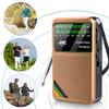 Mini Full Band Radio Auto Search FM AM SW Rechargeable Battery Operated Radio with HD Display Screen Pocket Radios Receiver