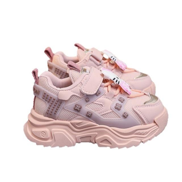 Girls Cute Cartoon Chunky Sneakers Non Slip Sweet Running Shoes For Kids Autumn Casual Sport Trainers