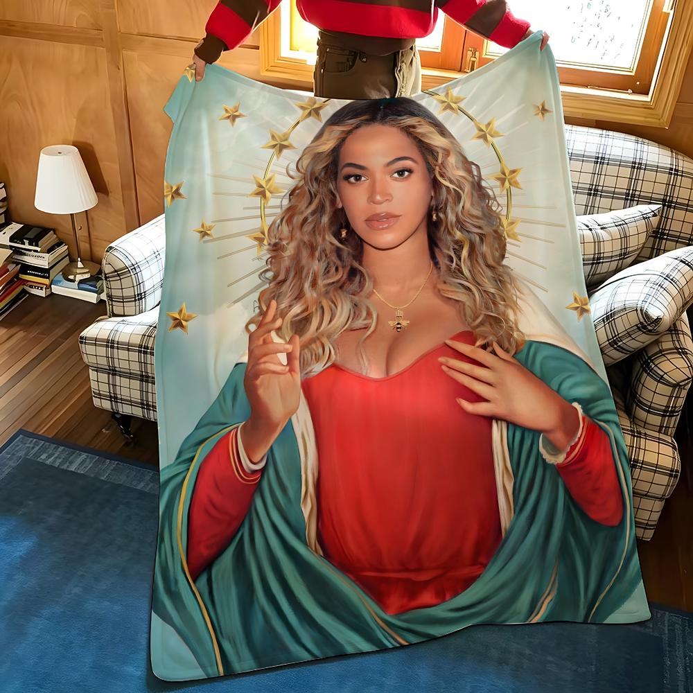 Music B-Beyonce Throw Flannel Cozy Print Blanket, Portable, Durable Machine Washable Cute Cool