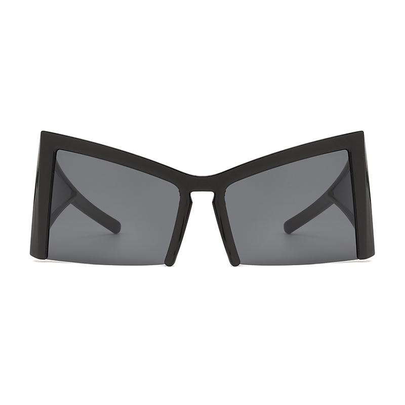 1 Pair Large Frame Rectangular Ladies Sunglasses Outdoor Street Fashion Photo Glasses UV Protection