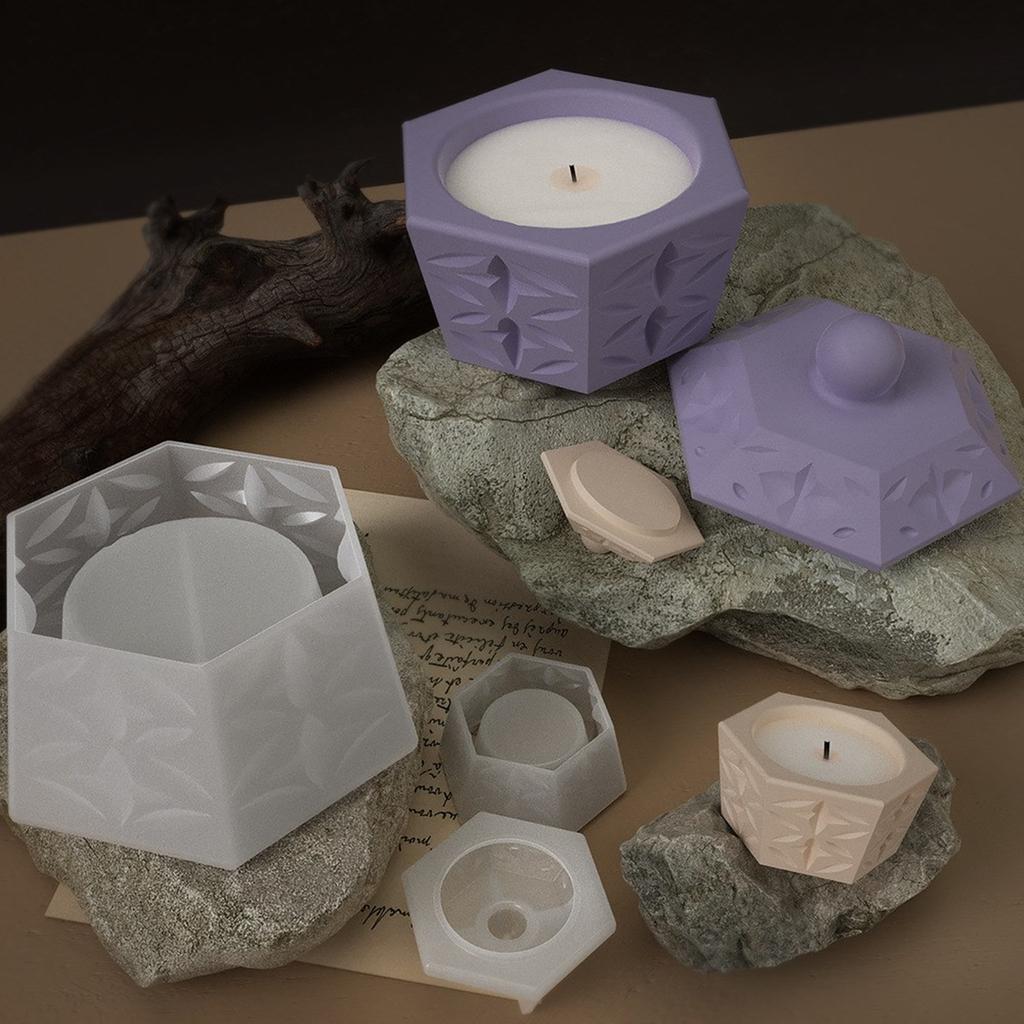 Jewelry Box Molds Candle Jar Molds Silicone Storage Box Moulds Resin Casting Mold Gift for Hand-making Crafts Lover