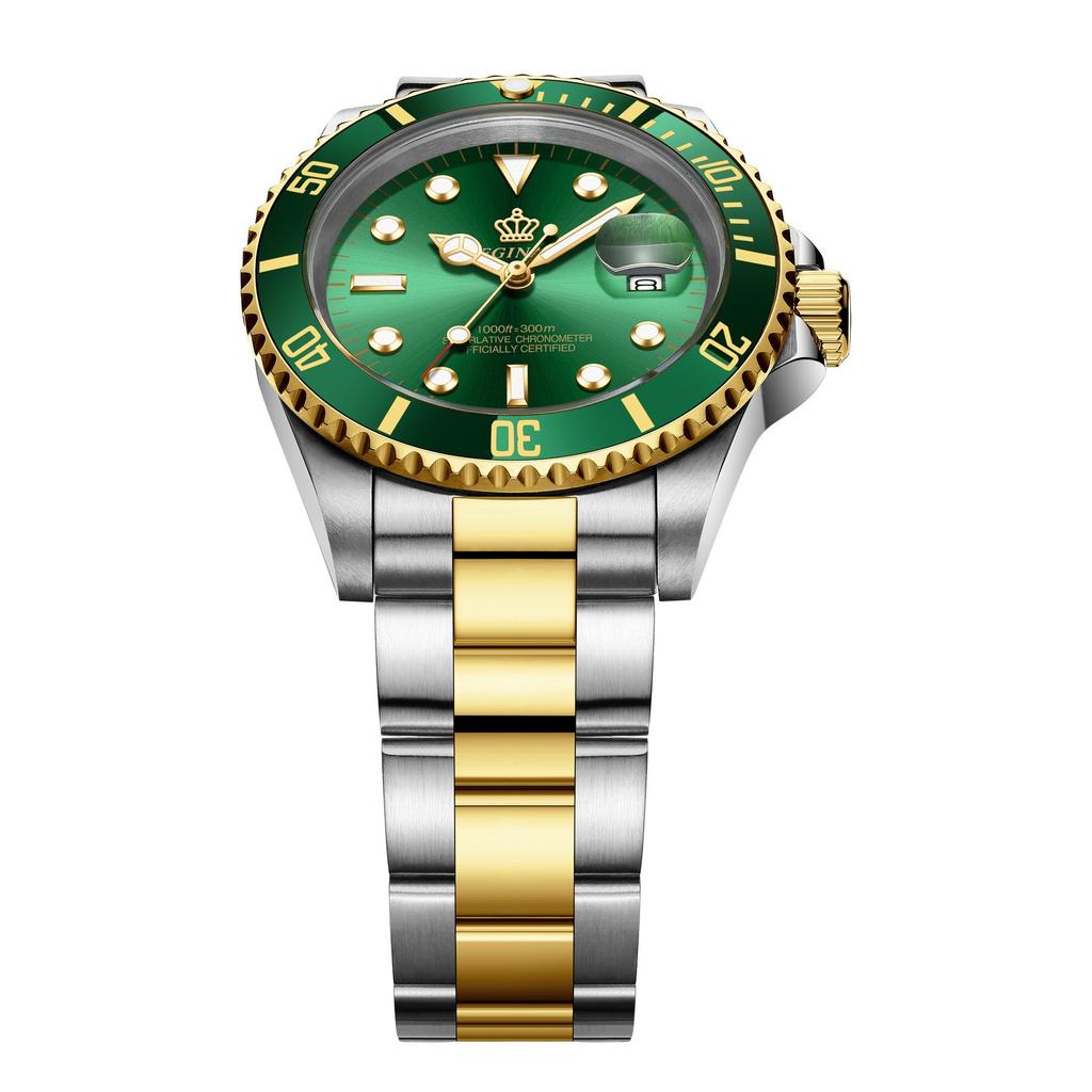 მამაკაცის მწვანე Submariner Date უჟანგავი ფოლადის საათი – მაღალი კლასის მინიმალისტური, წყალგაუმტარი, მბრუნავი ბეზელი, სტუდენტური სპორტული დიზაინი