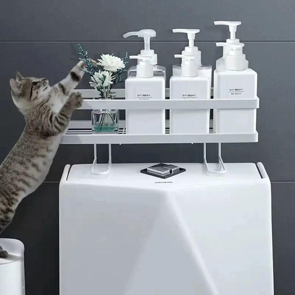 1Pcs Multifunctional Toilet Storage Rack Single Layer Bathroom Shelf New Shampoo Tray