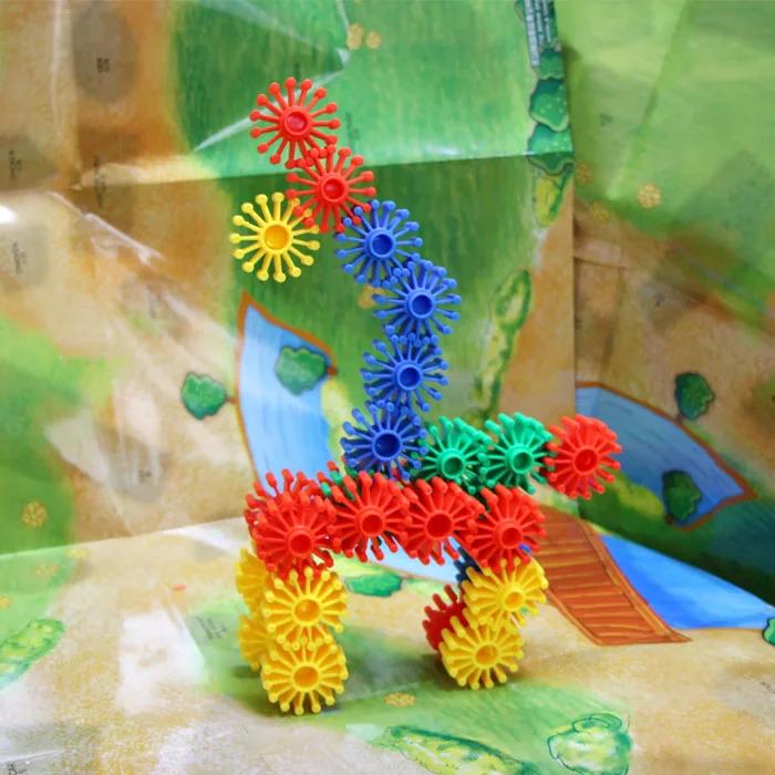 Blocs Jouet de Construction Tête de Fusée Flocons de Neige Bureau d'Enfants Éducation Précoce Éducatif Mosaïque en Plastique Blocs de Maternelle