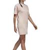 Adidas Originals Sports Lifestyle Series Solid Color Mid-Length Round Neck Casual Short Sleeve Dress Women Dresses Pink CE5589