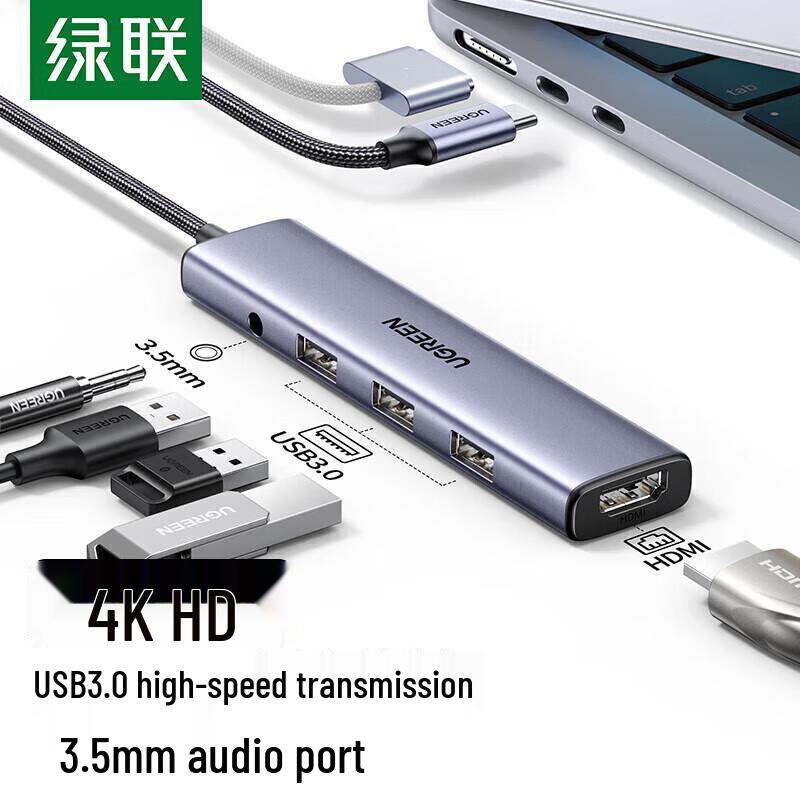 UGREEN 5-in-1 USB-C Hub with HDMI & USB 3.0