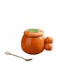 Everything Goes Well, Persimmon Ceramic Tea Separation Office Tea Cup With Lid Spoon Activity Holiday Gifts