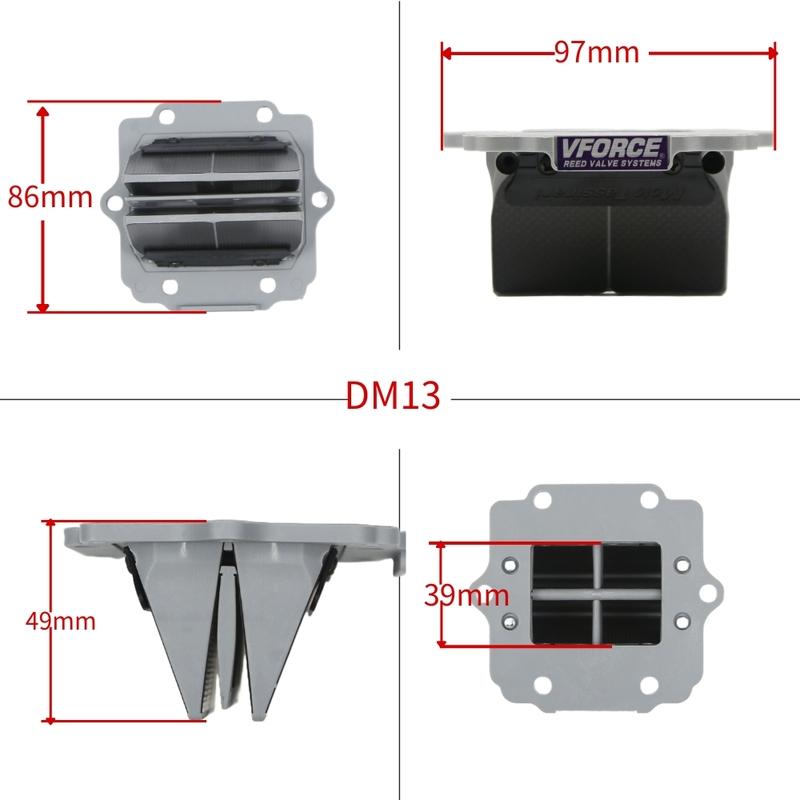 For Kawasaki KDX 200 220 KX250 KMX 125 KMX 500 For Ninja KRR ZX150 KRZ150 Motorcycle VForce 3 Carbon Fiber Reed Valve DM13