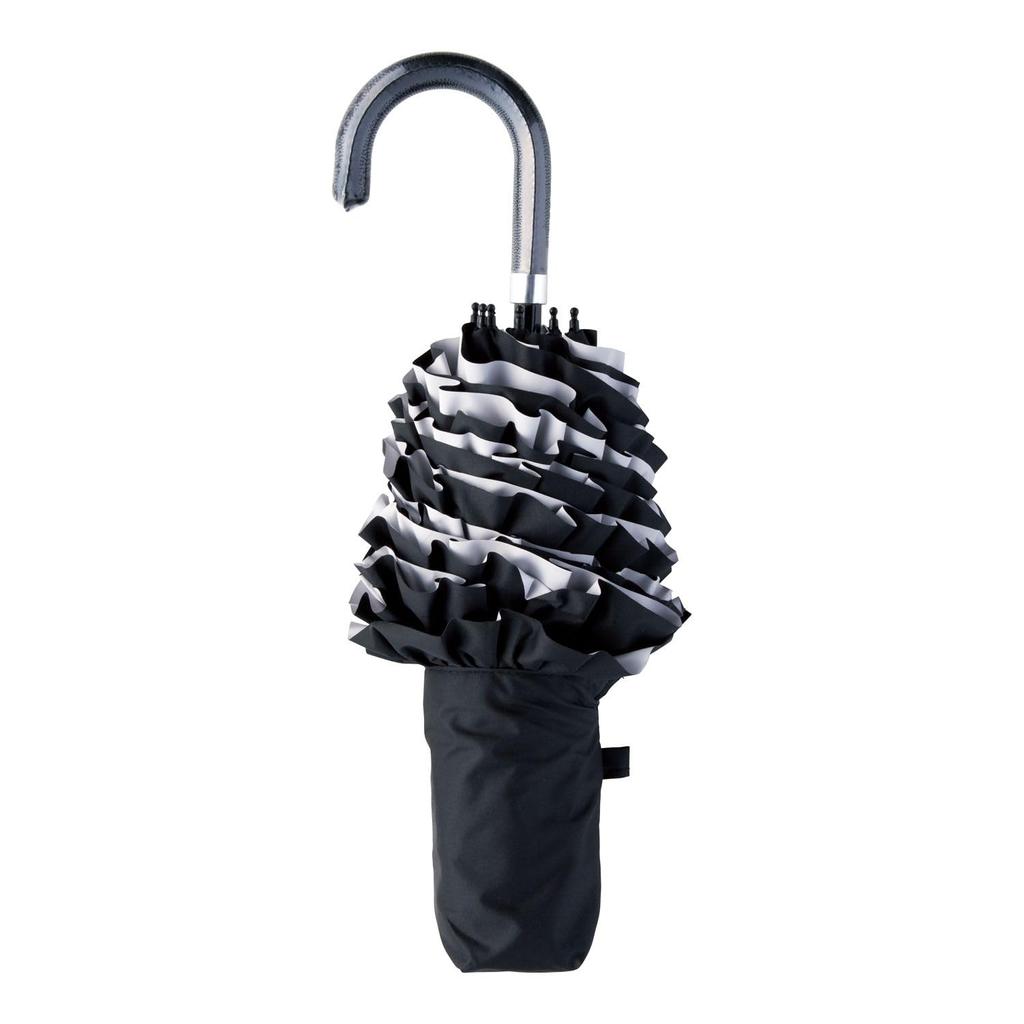 Moonbat Esta Folding Large Light UV Rain or Black Parasol, Umbrella, Size, First-Class Blocking, Protection, Shine, Frilled, 31-230-30216,