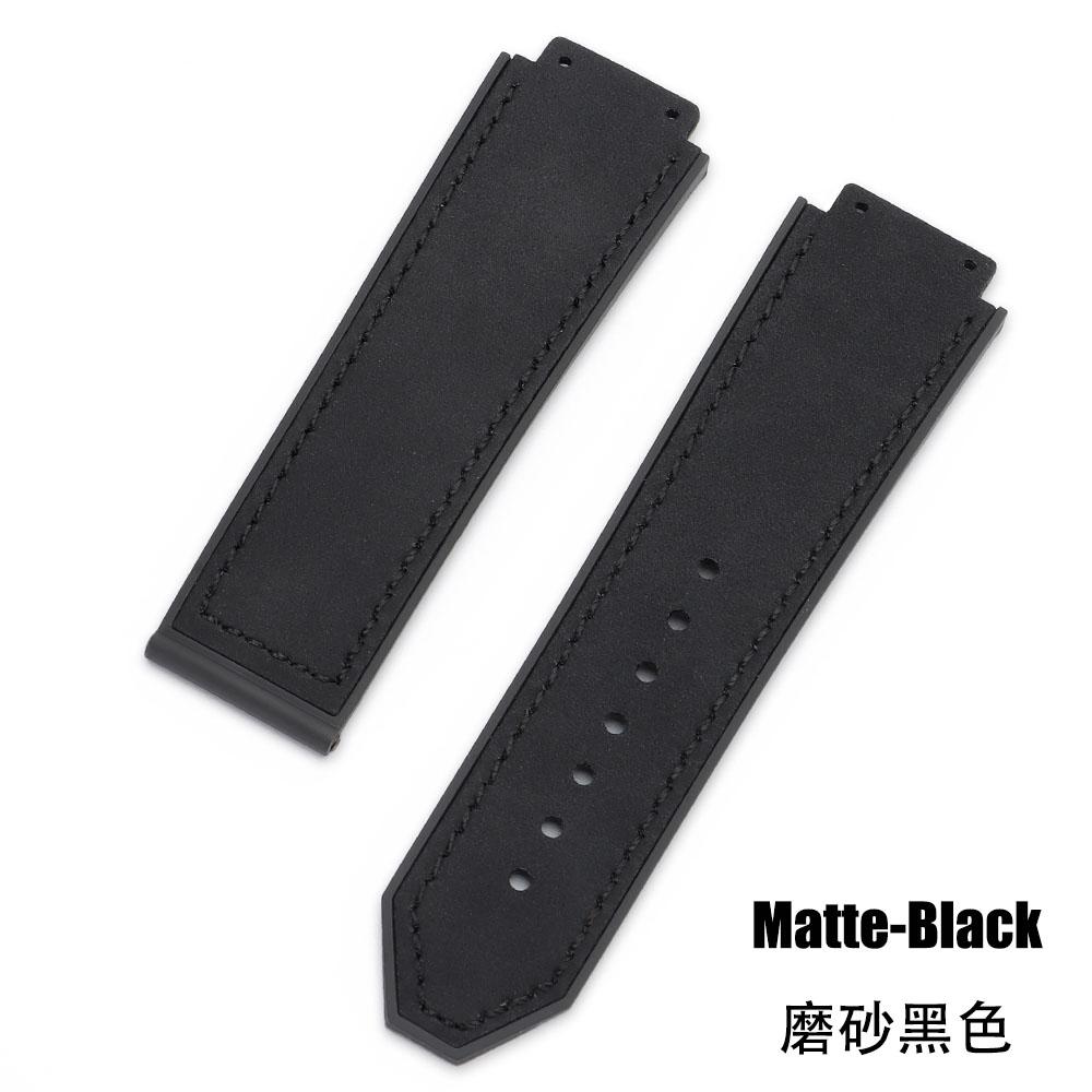 19x26mm Vícebarevné Kožené Řemínky na Hodinky s Texturou Bambusu pro Řady Hublot Yubo Classic Fusion Big Bang Voděodolný Řemínek