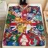 Pokémon Poster Flannel Blanket Print, Warm Soft for Sofa Bed Chair, Perfect for Travel Picnic Bedroom -HE56