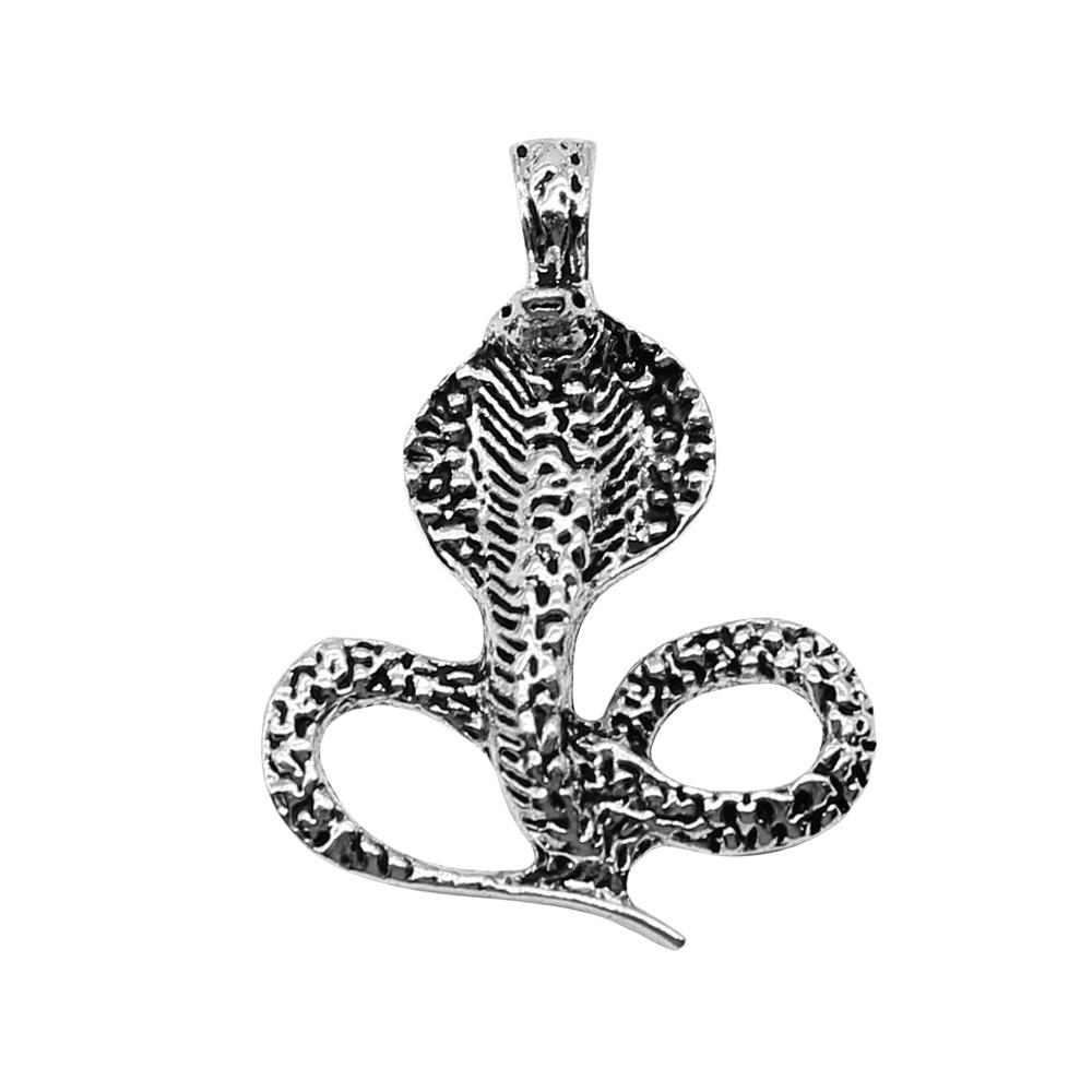Cobra Snake Charms Antique Bronze Silver Pendants For DIY Bracelet Necklace Jewelry