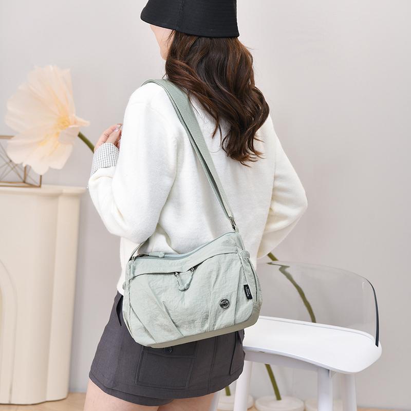 Lightweight Large Capacity Multi-Pocket Nylon Crossbody Bag