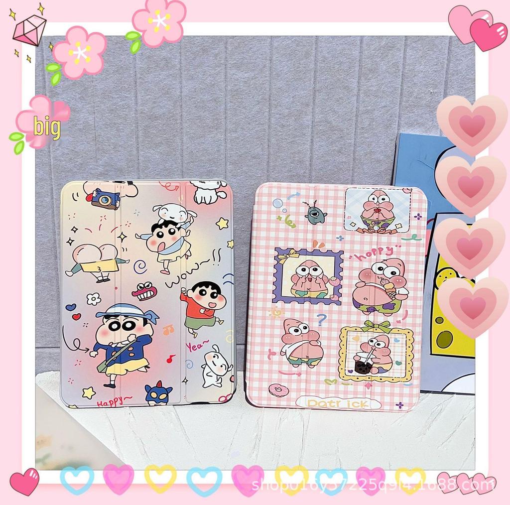 Crayon Shin-chan Cartoon Anti-Fall iPad Case with Pen Slot