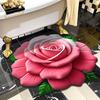 Special-shaped Flower Carpet Soft Absorbent Peony Floor Mat Non-slip 60x60cm/50x50cm Bathroom Floor Mat