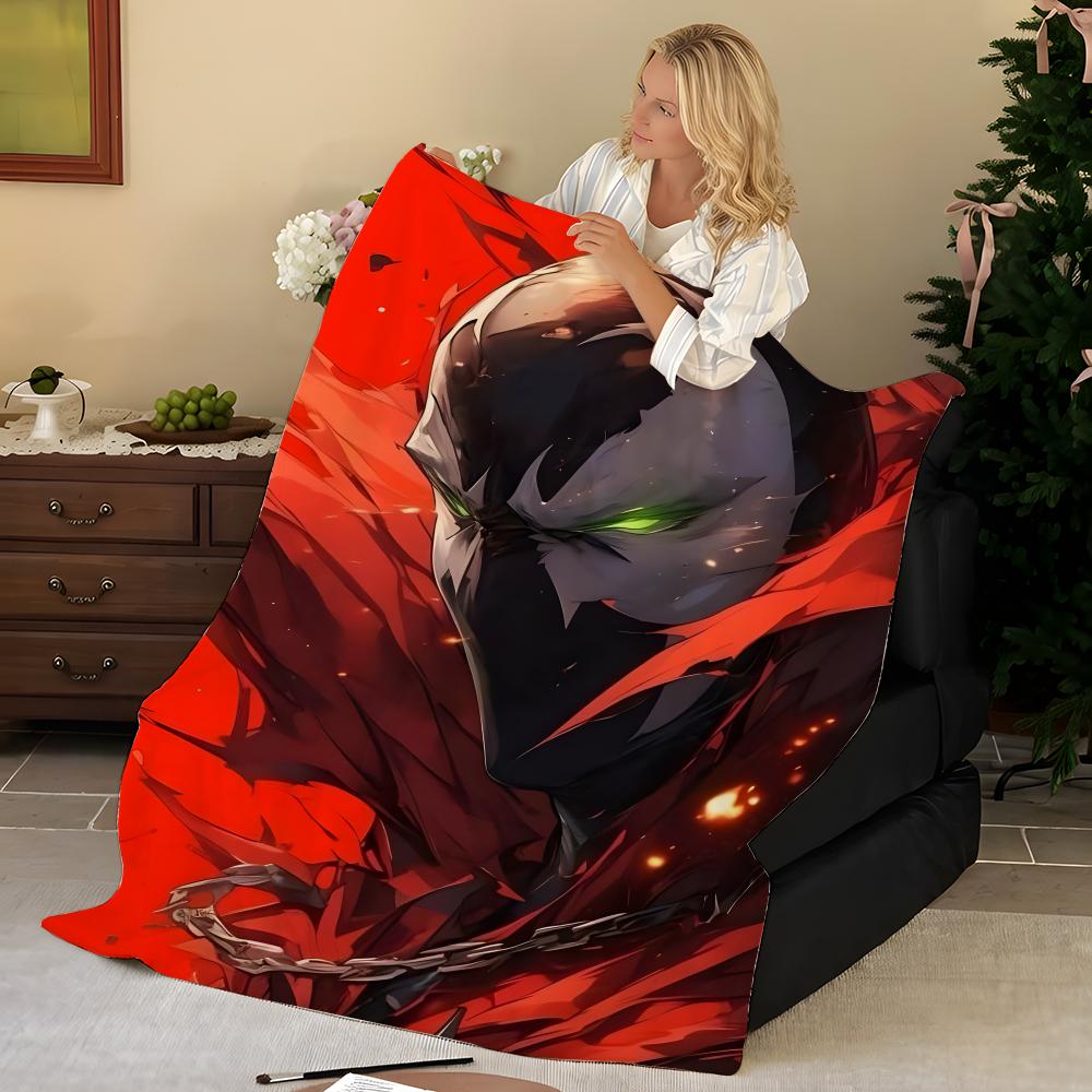 Comic S-Spawn Throw Flannel Blanket, Soft Warm, Durable & Washable Cute Cool