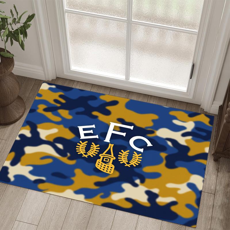 Everton Football Design Crystal Velvet Carpet Cozy Non?Slip Printed Rug For Bedroom Living Room Entrance