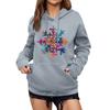 Women's Winter Christmas Printed Pullover Hooded Sweatshirt Fleece Long Sleeve Sweatshirt