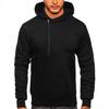 New Men's Half-Zip Solid Color Hoodie - Autumn/Winter European & American Casual Sportswear