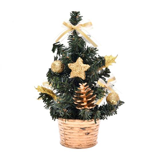 Punots Weihnachtsbaum Mini Künstliche Kugel Stern Desktop Ornament Home Festival Dekor