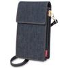 Benötigt Netzwerk Damen Smartphone-Tasche, Hergestellt in Japan aus Denim, Geldbörsen-Tasche, Crossbody Smartphone-Umhängetasche, Indigoblau