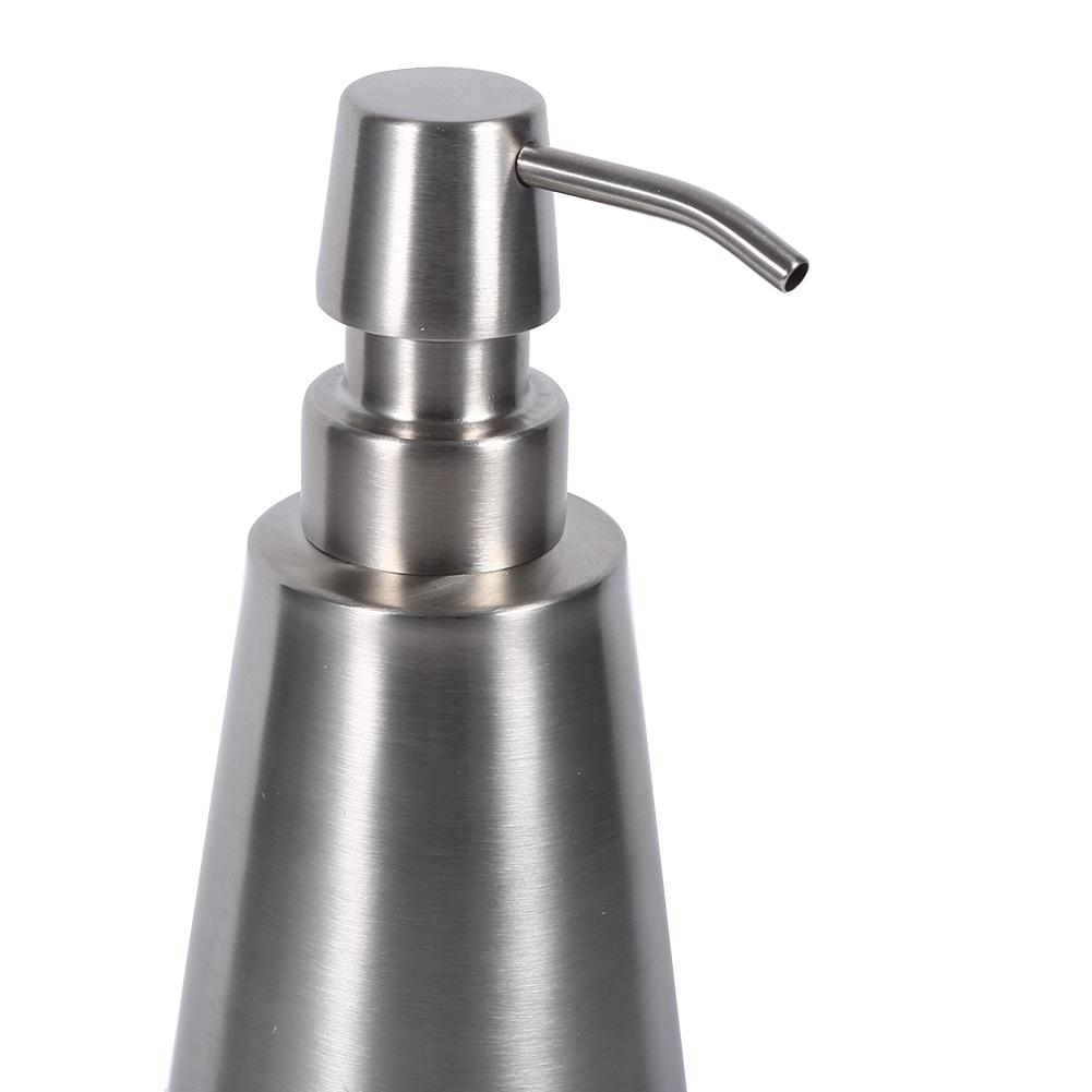 800ml Stainless Steel Liquid Pump with Wide Mouth and Non-Slip Base for Kitchen, Bathroom, Hotel,