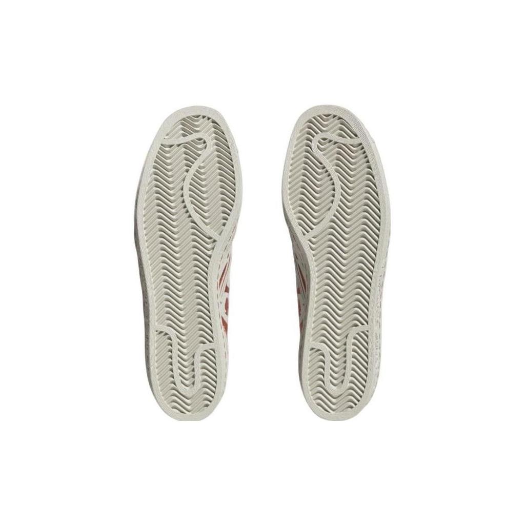 Adidas Originals Han Meilin X Superstar 80S Nízké tenisky z ošklivé hovězí kůže Unisex tenisky Bílé Červené ID4378