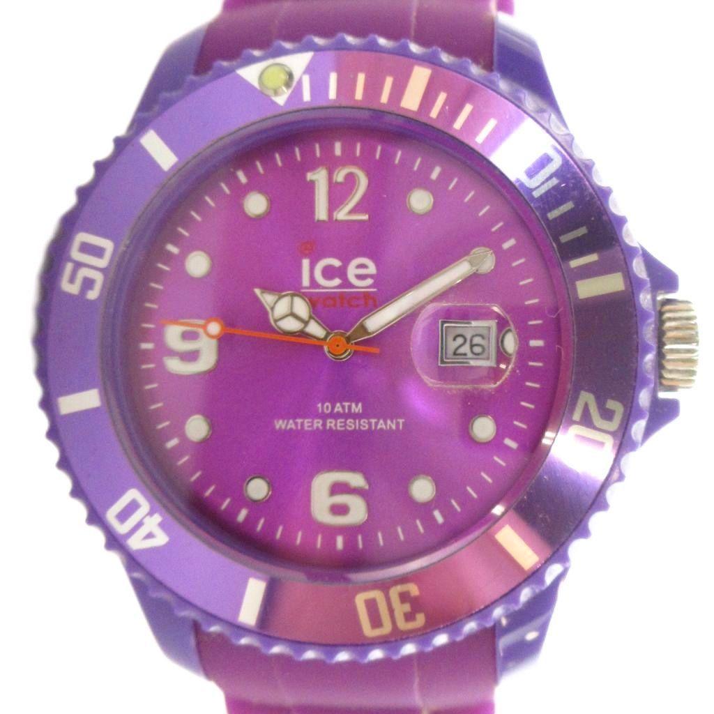 Used ICE WATCH Ice watch watch quartz with calendar purple GY11 /MQ