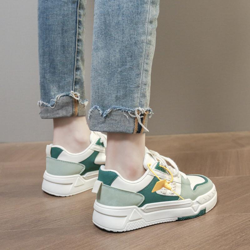 Women's Spring Thick Soled Sponge Cake Bottom Sports Sneaker Casual Breathable Single Shoes Board Shoes 35-40