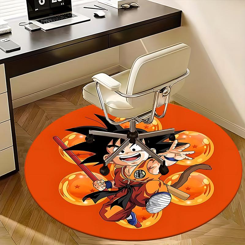 Dragon Ball Z Goku Chair Mat Round Carpet - Anime Decor for Home Office Living Room Bedroom Gift0483b