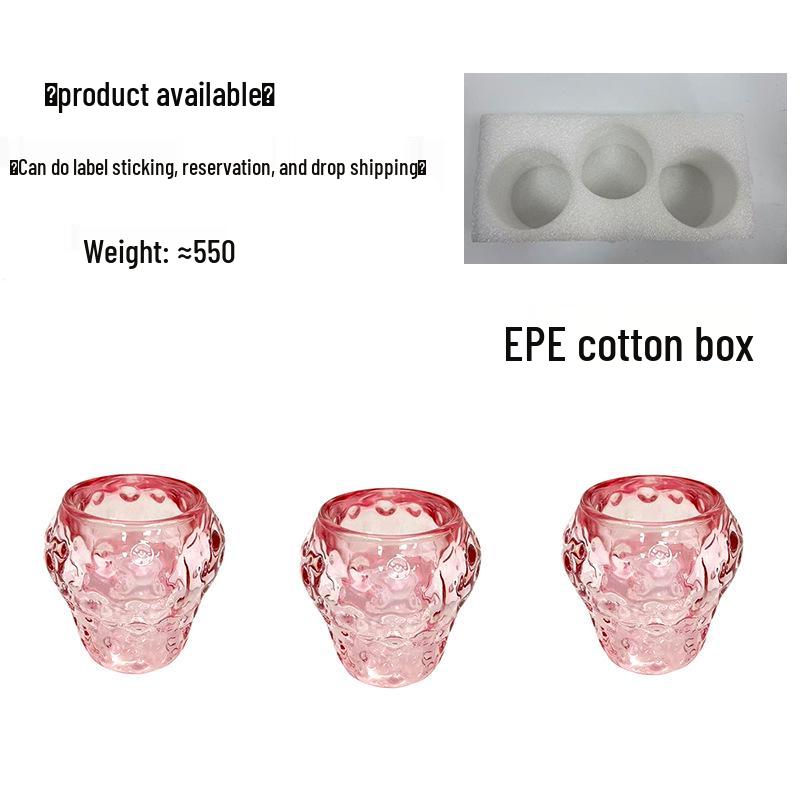 Nordic Minimalist Strawberry Glass Candlestick: Romantic Candle Holder for Dining, Aromatherapy, Wedding Photography Props.