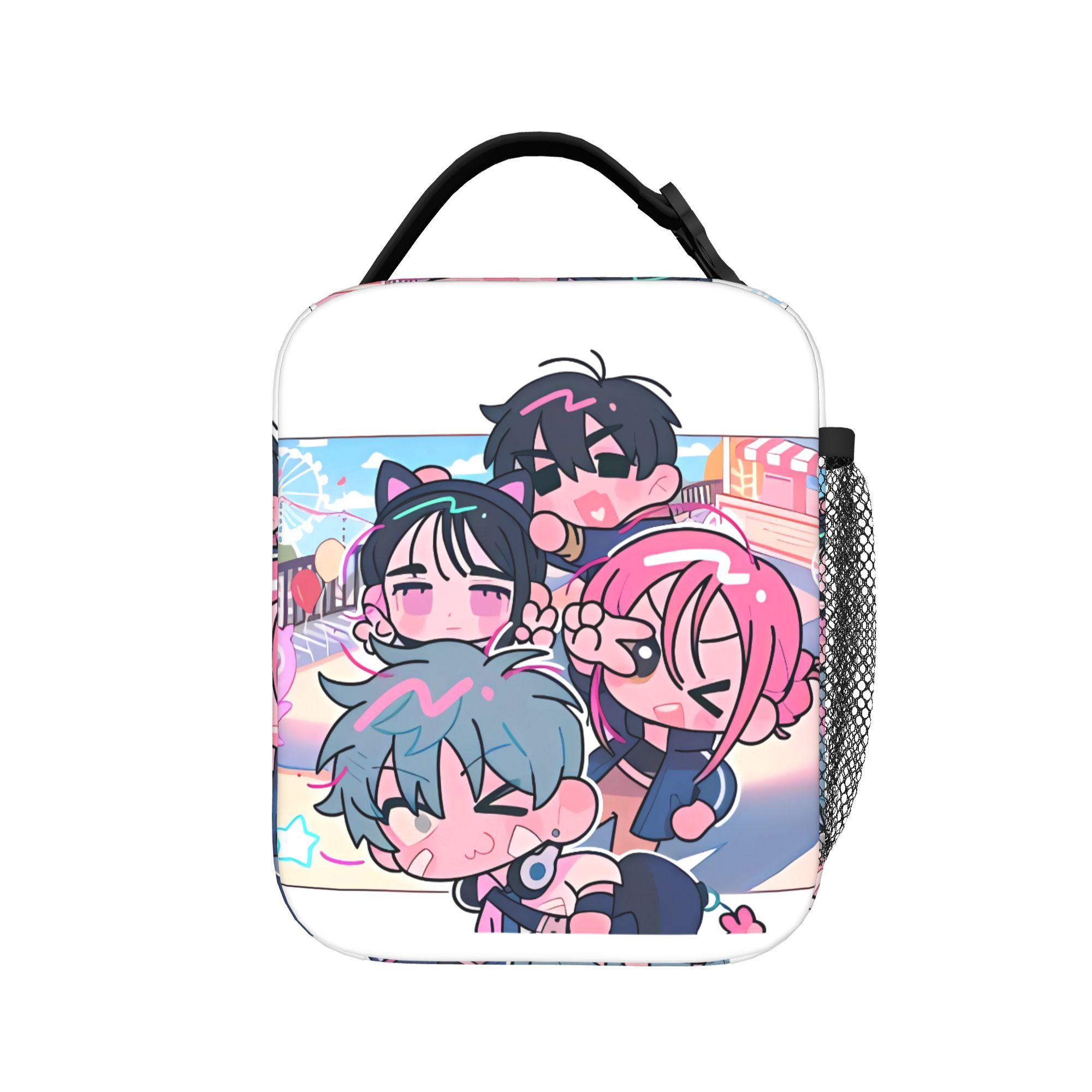 Sac à lunch Anime Scène Alien Pour Enfant Boîte à lunch personnalisée Sac isotherme Rétro pour l'école Sac isotherme portable en Oxford Sacs fourre-tout thermiques One Size